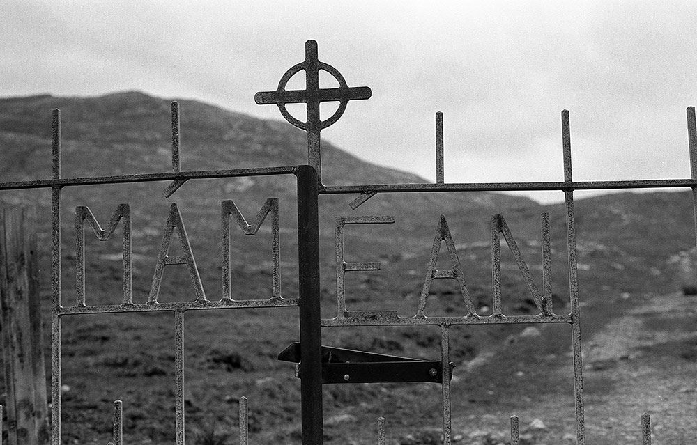 Mamean Gate, Connemara, Galway, Ireland (black and white)