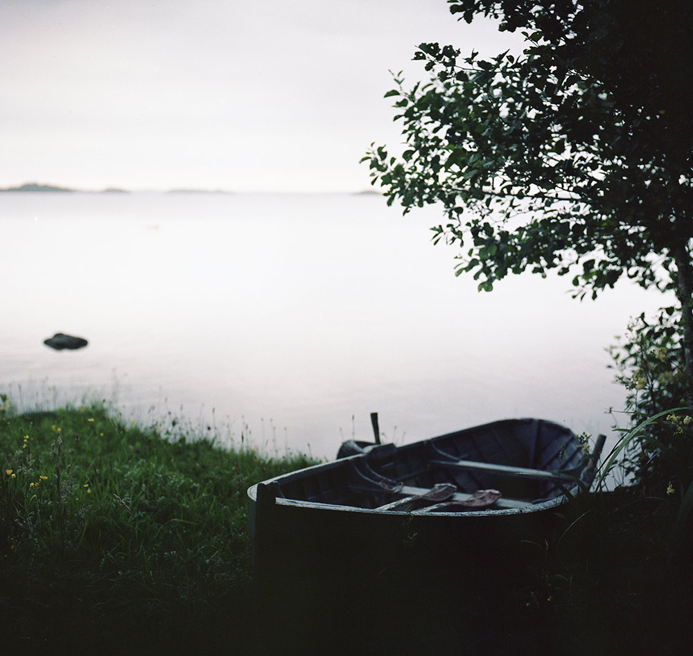 A punt on the shore of Lough Corrib Baurisheen